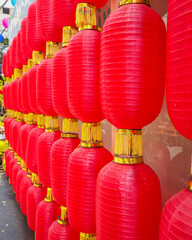 Ho Chi Minh City, Vietnam - 3 Feb, 2024: decorations for Tet, the Vietnamese New Year and the Year of the Dragon