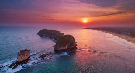 beautiful beach sunset