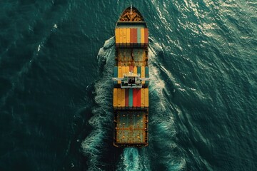 Poster - Container Ship at Sea