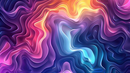 Wall Mural - Vivid, swirling abstract background with flowing, colorful lines.  Perfect for designs related to art, creativity, technology, and energy.