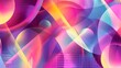 © Lem - Vivid Abstract Background with Swirling Geometric Shapes and Neon Colors