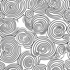 Wall Mural - doodle background with seamless pattern. Illustration.