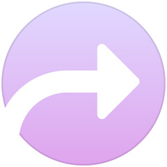 Sticker - arrow icon button purple