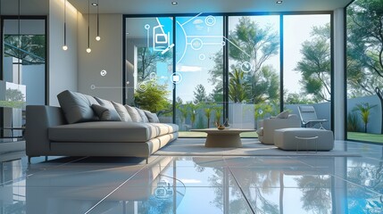 Poster - Smart home system with AI technologies. Generative AI.