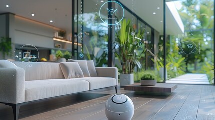 Poster - Smart home system with AI technologies. Generative AI.
