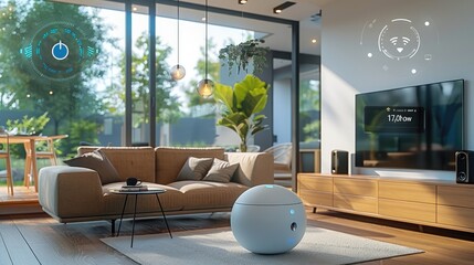 Poster - Smart home system with AI technologies. Generative AI.