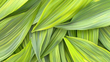 Wall Mural - Green tropical plant close-up