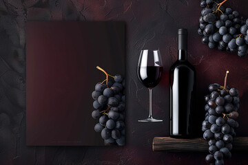 Wine and Grapes Still Life