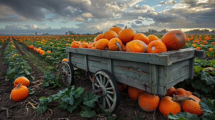 Wall Mural - Harvest different varieties watermelons, orange, green, yellow, white on pickup truck standing