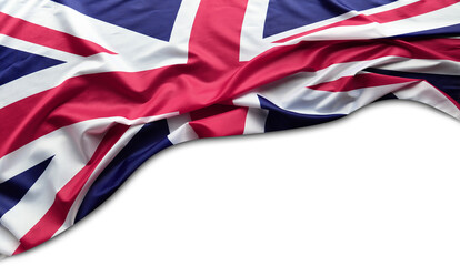 Wall Mural - Union Jack flag on white background