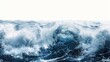 © Boraryn - Large stormy sea wave in deep blue, isolated on white. Nature of the climate. in front