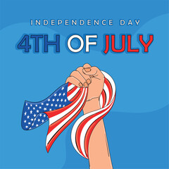 Poster - United States independence 4th of July card Vector illustration