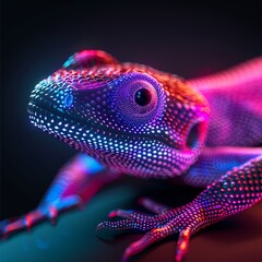 Wall Mural - Neon Lizard.