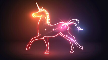 Poster - Neon Unicorn.