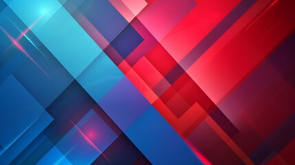 Wall Mural - Bright red and blue contrast tech corporate background