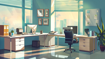 Wall Mural - office background