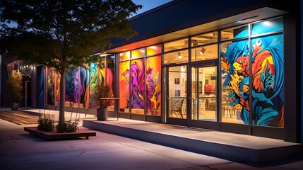 Wall Mural - Entrance of the Museum of Art in San Diego, California