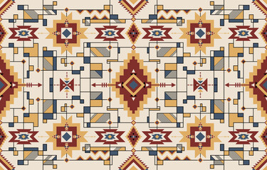 Gemetric ethnic oriental ikat pattern traditional Design for background,carpet,wallpaper,clothing,wrapping,batic,fabic,vector illustraion.
embroidery style.