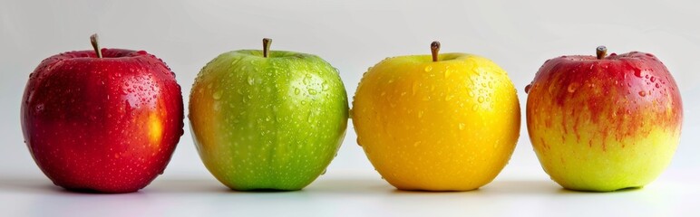 Wall Mural - Four Apples in Different Colors