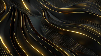 Wall Mural - golden lines background with luxury golden, wallpaper