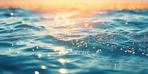 Wall Mural - Sparkling Ocean Surface at Sunset