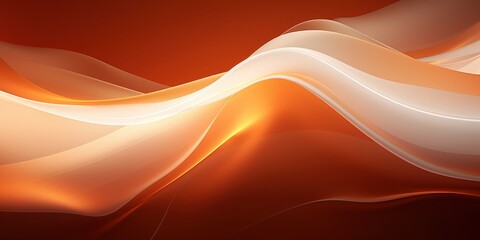Wall Mural - Abstract Orange and White Waves