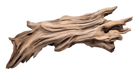 Wall Mural - piece of driftwood isolated on transparent background