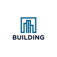 Wall Mural - building logo with flat and modern design 