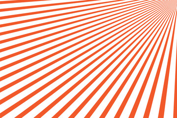 Wall Mural -  simple abstract orange  color creative geometric line pattern a red and white striped pattern is shown in the image