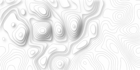 Wall Mural - White and black Topographic contour lines. Seamless pattern with lines Topographic map. Geographic mountain relief diagram line wave carve pattern.
