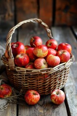 Wall Mural - A Basket Full of Ripe Apples