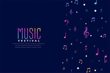 Sticker - key and chord music noted backgrounds for event flyer or composition