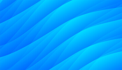 Poster - abstract blue wavy and curvy template for business presentation