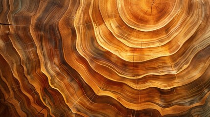 Growth rings on a yew tree trunk, highlighting the unique and intricate natural pattern up close