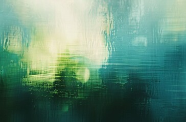 Wall Mural - Grainy Texture Abstract Blurred Background in Green and Blue Colors