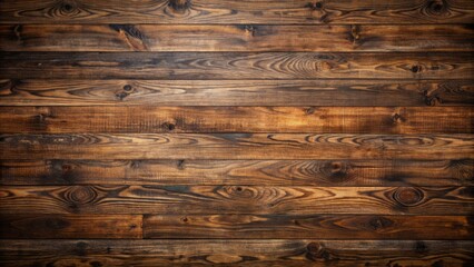 Wall Mural - Dark wood abstract floor and wall background with worn oak plank texture, featuring natural brown surface and prominent grain pattern.