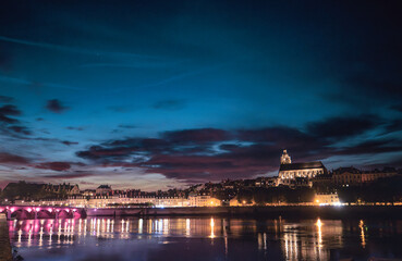 A nighttime view of tours, france