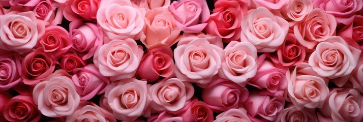 Wall Mural - A Bouquet of Delicate Pink Roses