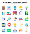 © Icon - Set of Flat Business Management Icons. Flat art icon. Vector illustration