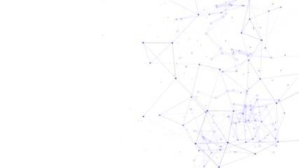 Wall Mural - abstract digital data network connection technology plexus business cyber world, sci-fi grid, techno