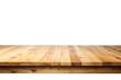 © Newz - Empty natural wooden table top isolated with transparent background
