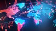 © Paul - Economic growth trends illustrated on a world map, global financial insights, market analysis, detailed and colorful, informative and engaging