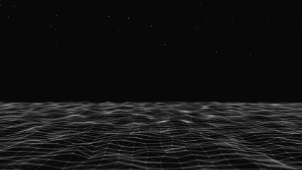 Wall Mural - abstract digital data network connection technology plexus business cyber world, sci-fi grid, techno