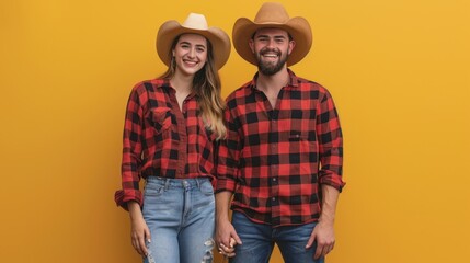 Sticker - The couple in cowboy hats