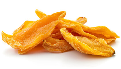 Dried mango isolated on white background. Close-up