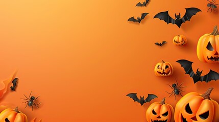 halloween background with pumpkins