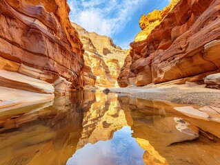 explore the natural wonders of desert canyons and gorges., clean background, photo stock style, clea