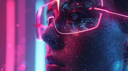 Neon cyber tech