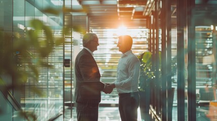 Wall Mural - Men in Office Handshake