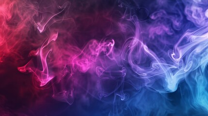 Wall Mural - Colorful smoke isolated on black background